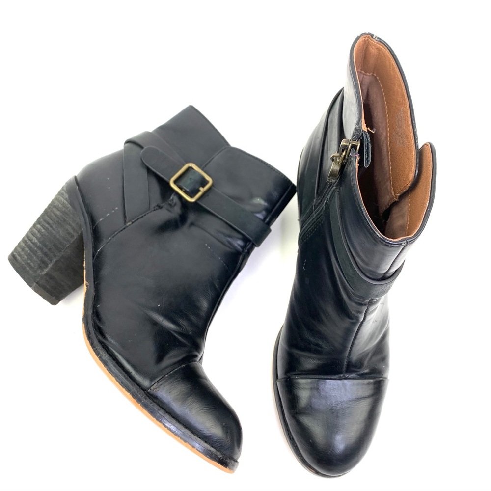 Ann Taylor Loft black ankle booties boots sz 8.5